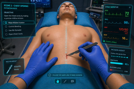 CABG chest opening scene