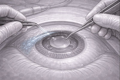 Cataract surgical instruments close-up